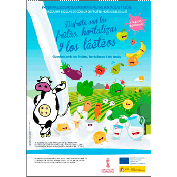 Cartel del Plan de Consumo de Fruta en las Escuelas